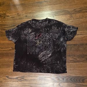 Burn Boot Camp Crop Tie Dye Tee - Women's Small Like New